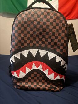 Sprayground Shark Mouth Checkered Backpack
