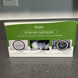 30X Jumbo Handheld Magnifying Glass w/ Bright Light Illuminated Magnifier