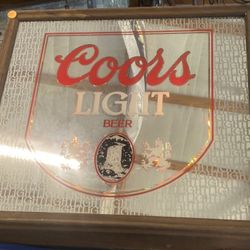 Vintage 1983 COORS LIGHT LIGHTED MIRROR 