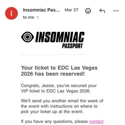 EDC VIP TICKET