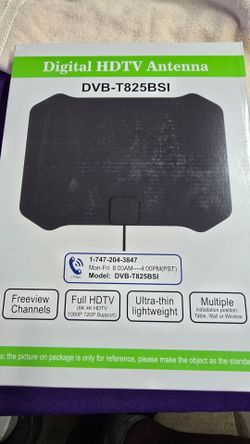 Digital HDTV Antenna, model DVB-T825BSI, featuring an ultra-thin and lightweight https://offerup.com/redirect/?o=ZGVzaWduLkl0 supports Freeview channe