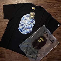 blue bape shirt