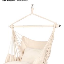 TWO Swinging Rope Chairs—Black & Khaki $20 Each 