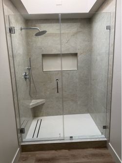 3/8 claer glass door