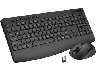 Wireless Keyboard And Mouse Combo 2.4G USB Cordless Quiet Typing Silent Click