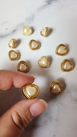 Heart buttons-11pc