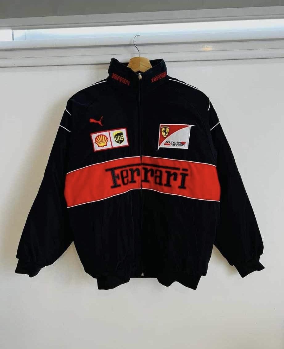 Black Ferrari Vintage Jacket For F1 New With Tags Available All Sizes Unisex