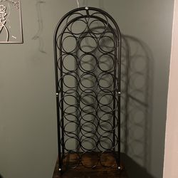 23 Bottle Black Wine Rack