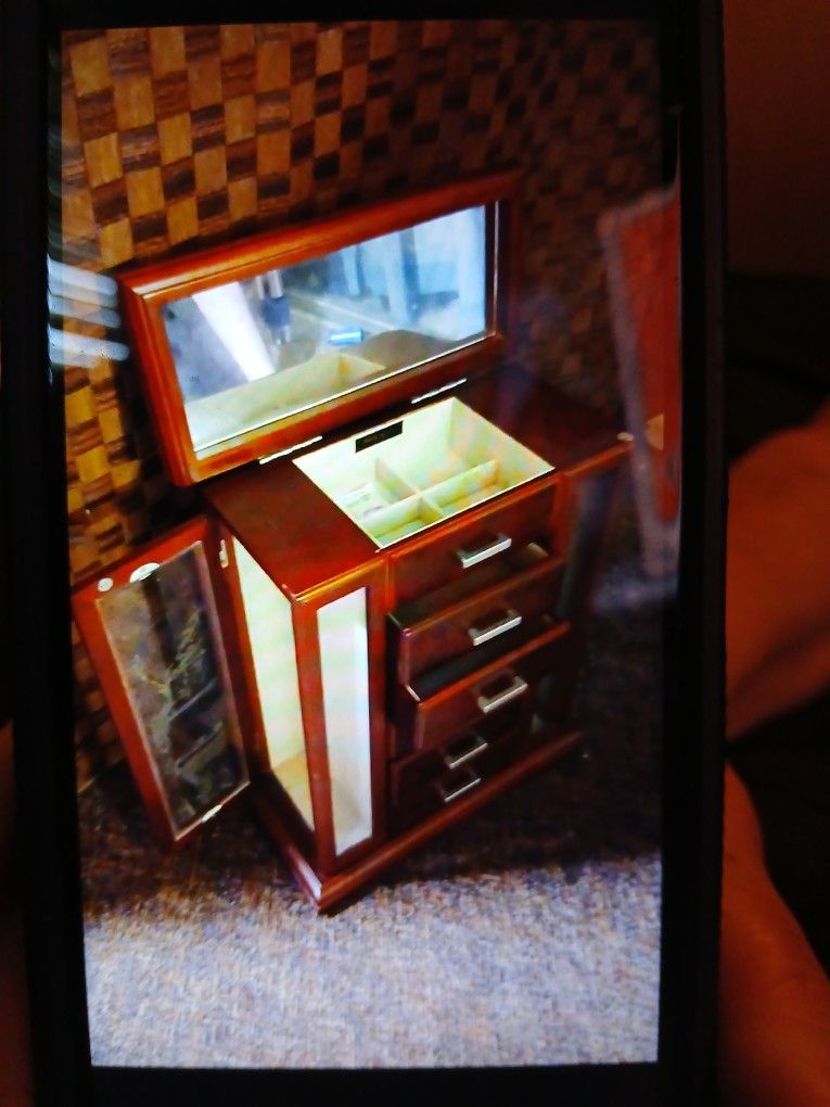 Vintage Mele Jewelry Armoire