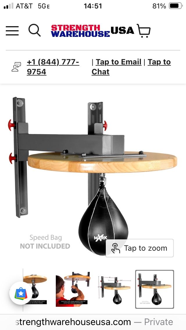 Boxing Speed Bag Platform NEW IN BOX!