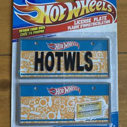 New Hot wheels License Plate /personalize W/letters Included