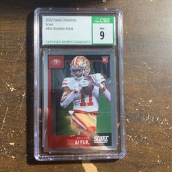 Brandon Aiyuk Panini Chronicles Rookie Card CSG 9