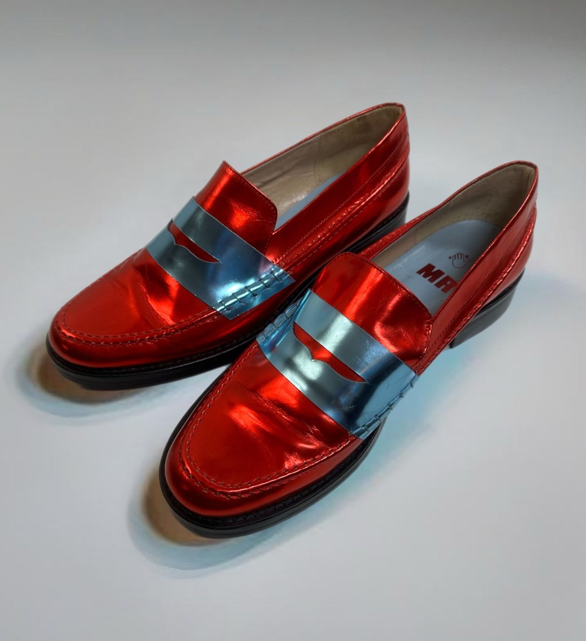 MR Womans Loafer Shoes Bright Size 39 Made In Portugal MSRP $675