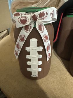 Football Mason Jar