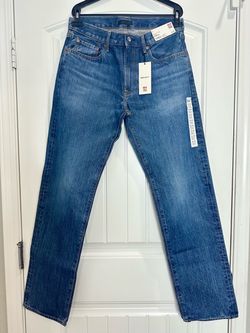 UNIQLO Men's Regular Fit Straight Jeans 33x34 Blue Denim NWT