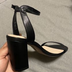 Black Chunky Heel