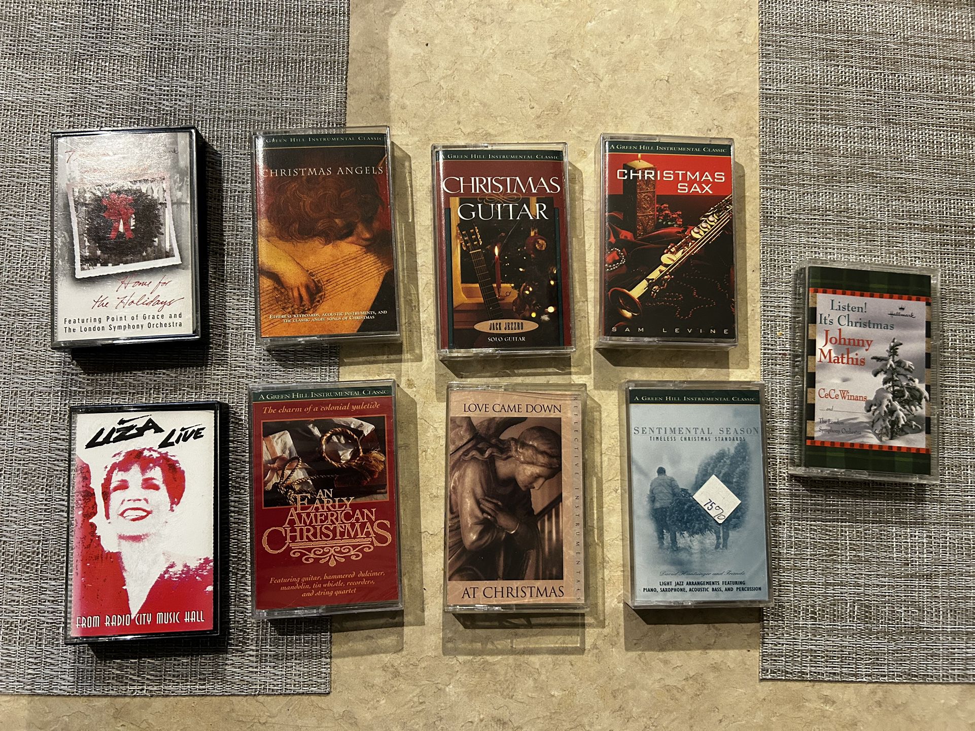 Vintage Christmas Music Cassette Tapes ( 9 ) 