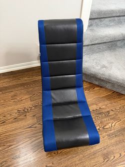 Floor Gaming Chair Blue and Black