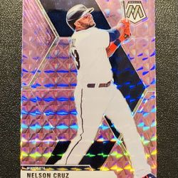 2020 Mosaic Baseball Nelson Cruz Purple Prizm Refractor SP /49