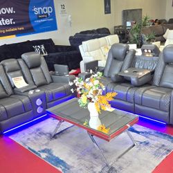 Brand New Power Reclining Livingroom Furniture Sectional Couches 