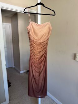 Brown Mesh Ruched Cami Maxi Dress