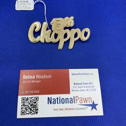 10KT Gold 13th Choppo Pendant 