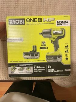 NEW RYOBI ONE+ HP 18V High Torque 1/2" Impact Wrench Kit