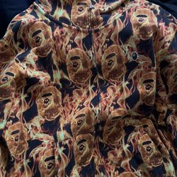 Bape flame Hoodie ( Full Zip ) 