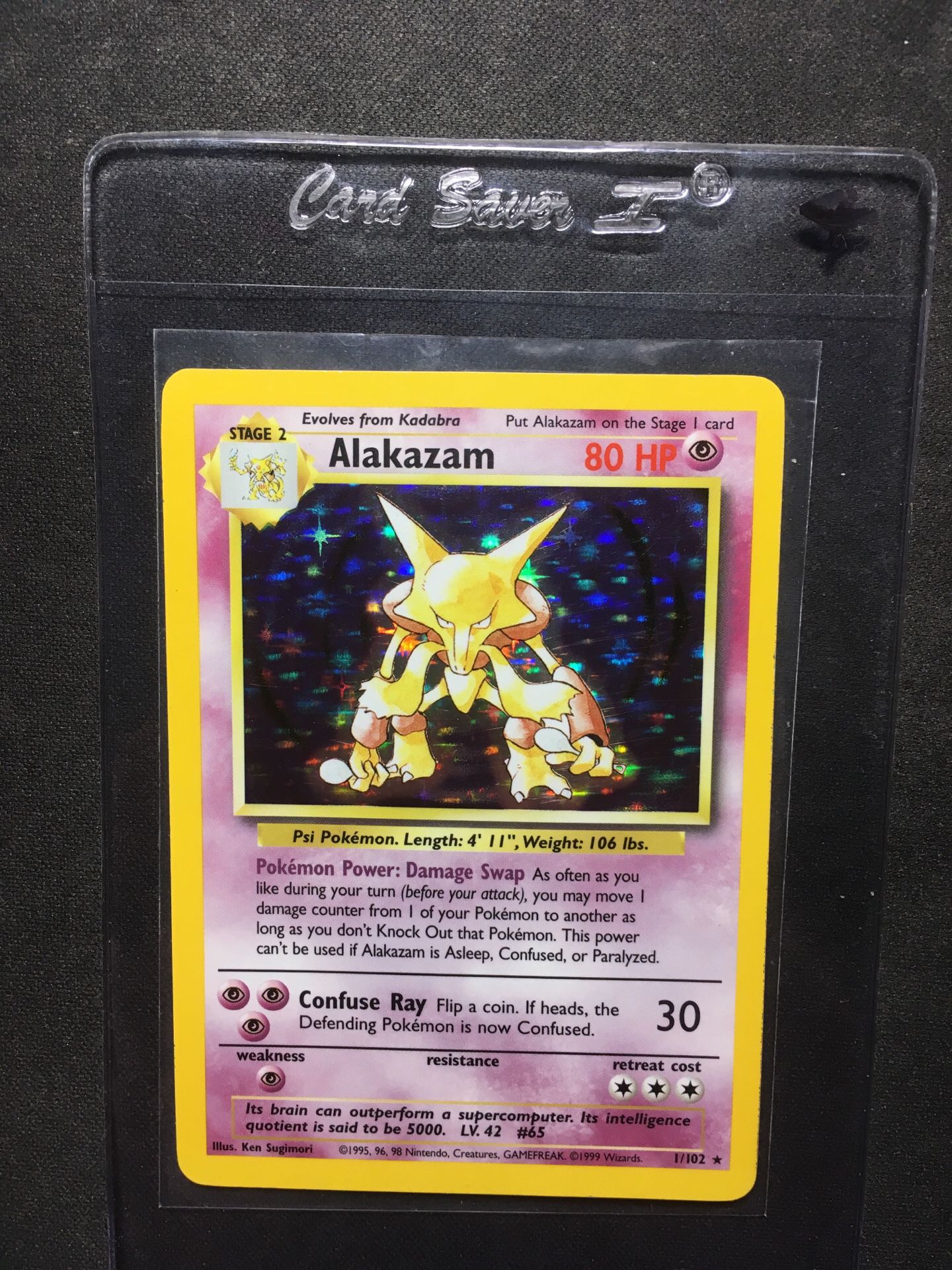 Pokemon Base Set Alakazam 1/102