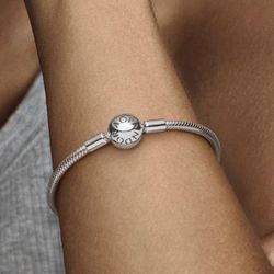 Pandora Snake  Chain Charm Bracelet