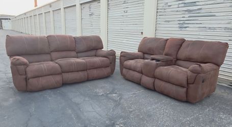 [FREE DELIVERY] Nice Reclining Couch Set