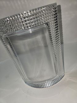Modern Clear Glass Picture Frame – Geometric Design – 5×6 Photo
