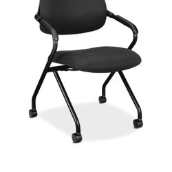 basyx VL303 Series Nesting Arm Chair, Black/Black / Office Chair