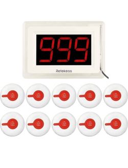 Retekess T114 Caregiver Pager,Wireless Calling System,