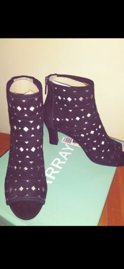 Suede Leather Black Bootie!! Size 7 M **OBO**