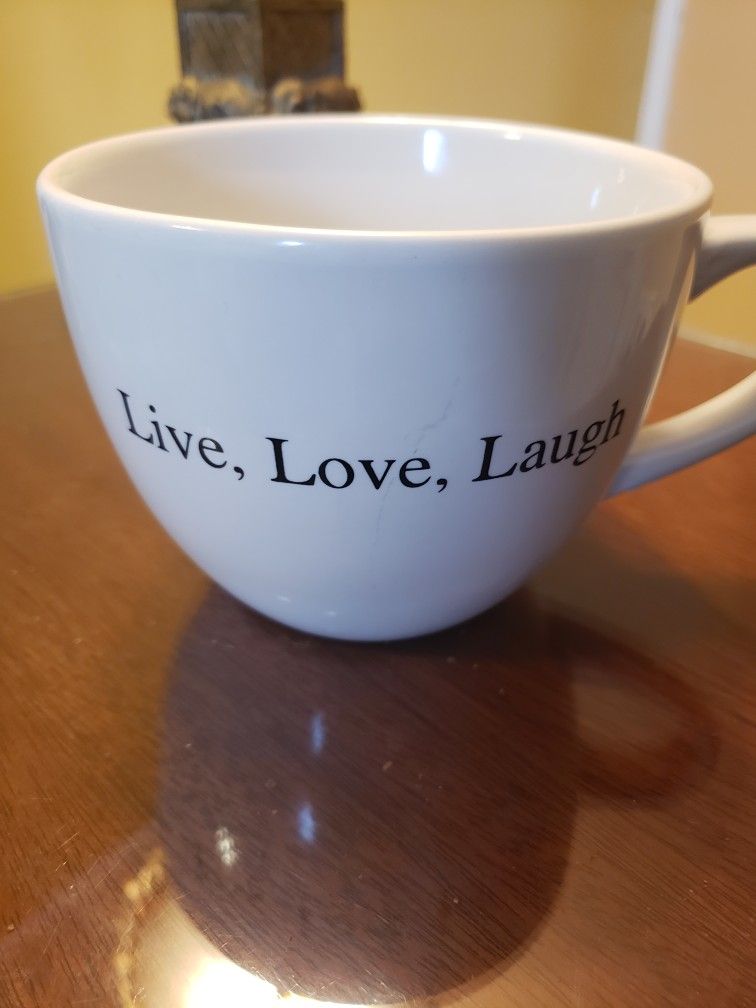 Live, Love, Laugh Coffee Mug Set – Inspirational and Elegant, Perfect for Home or Office