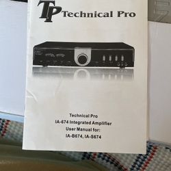 Technical Pro Amplifier