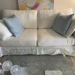 Ballard Design Slipcover Couch 73”