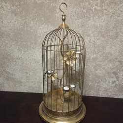 Gold color metal  cadle holder cage