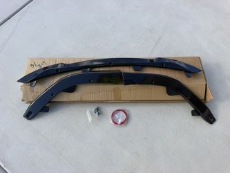 Carbon Fiber Style Bumper Lip / Trim Set – 2 Pieces
