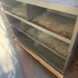 Steel shelf for a work van.  