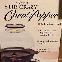 Unopened 6 Quart Popcorn/Corn Popper