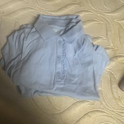 Girls Uniform Shirt Size XS Light Blue