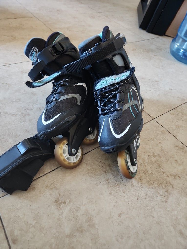 Rollerblades with Protective Gear