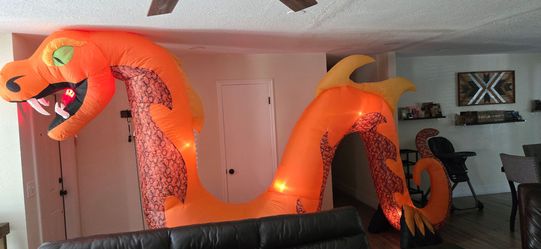Gemmy Giant 16ft Inflatable Serpent Halloween Decor