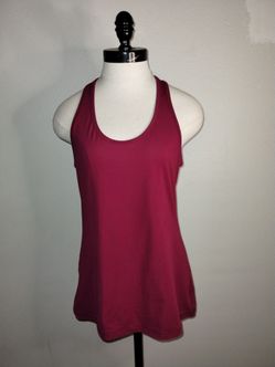 Yogalicious Women's Maroon Athletic Tank Top Size Large