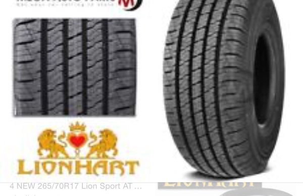 265 70 17 lionhart