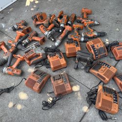 Ridge drills,chargers 18 volt like new