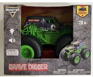 Grave Digger Monster Jam 1:24 Monster Truck New Lights And Sound