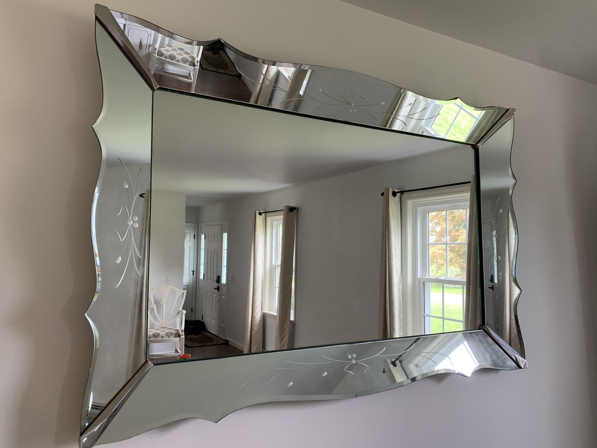 Large Italian Venetian Wall Mirror